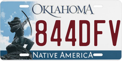 OK license plate 844DFV