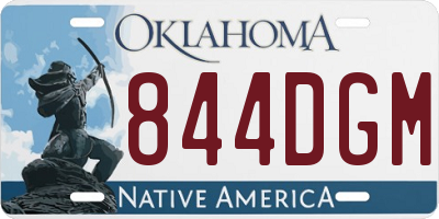 OK license plate 844DGM