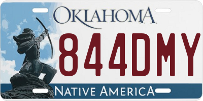OK license plate 844DMY