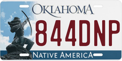 OK license plate 844DNP