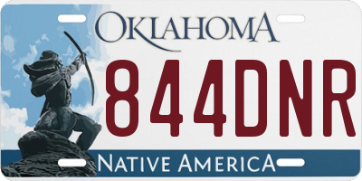 OK license plate 844DNR