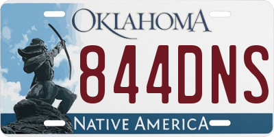 OK license plate 844DNS