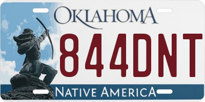 OK license plate 844DNT