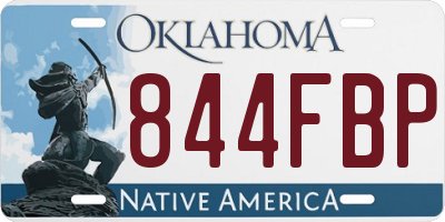 OK license plate 844FBP