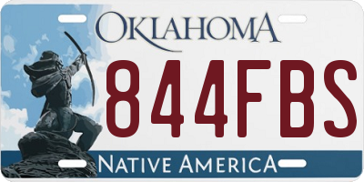 OK license plate 844FBS