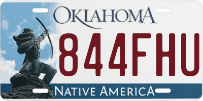 OK license plate 844FHU