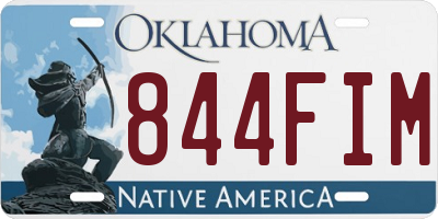 OK license plate 844FIM
