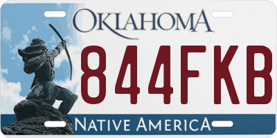 OK license plate 844FKB