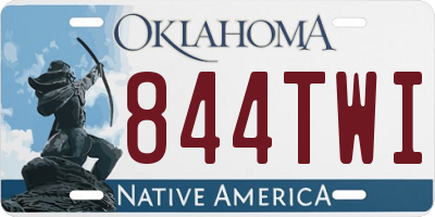OK license plate 844TWI