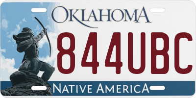 OK license plate 844UBC