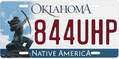 OK license plate 844UHP