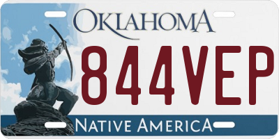 OK license plate 844VEP