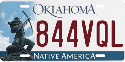 OK license plate 844VQL