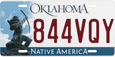 OK license plate 844VQY