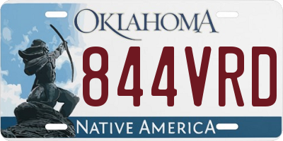 OK license plate 844VRD