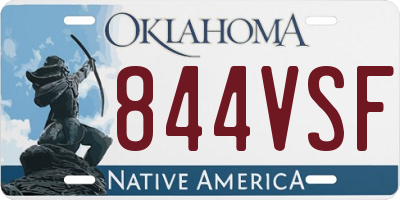 OK license plate 844VSF
