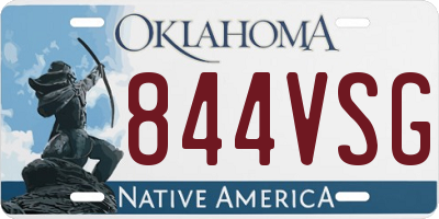 OK license plate 844VSG