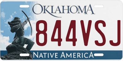 OK license plate 844VSJ
