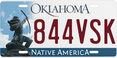 OK license plate 844VSK