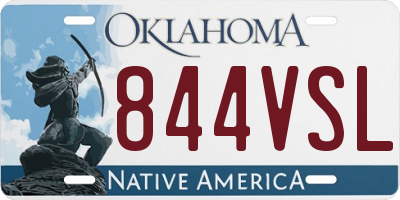OK license plate 844VSL