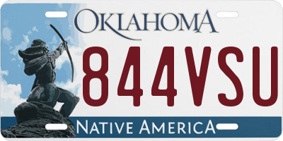 OK license plate 844VSU