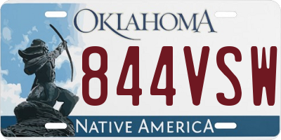 OK license plate 844VSW