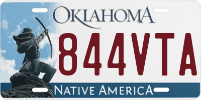 OK license plate 844VTA