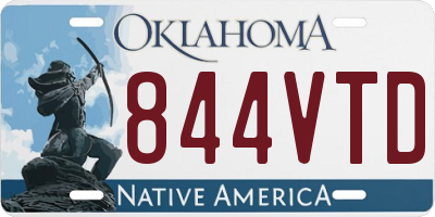 OK license plate 844VTD