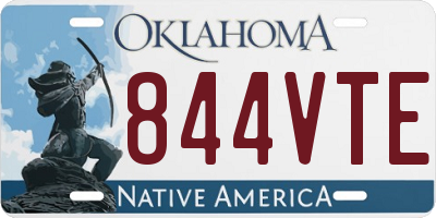 OK license plate 844VTE