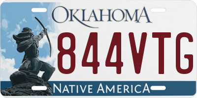 OK license plate 844VTG