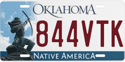 OK license plate 844VTK