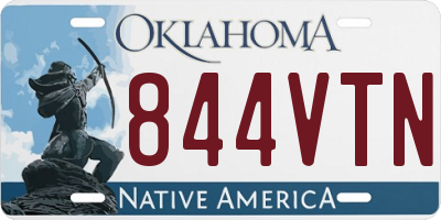 OK license plate 844VTN