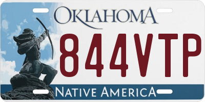 OK license plate 844VTP