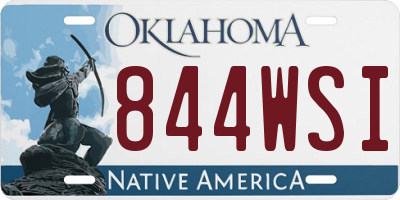 OK license plate 844WSI