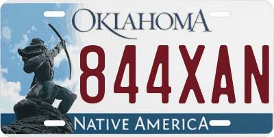 OK license plate 844XAN