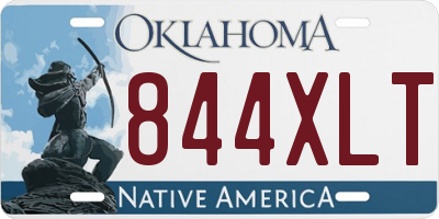 OK license plate 844XLT