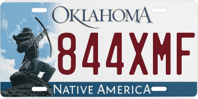 OK license plate 844XMF