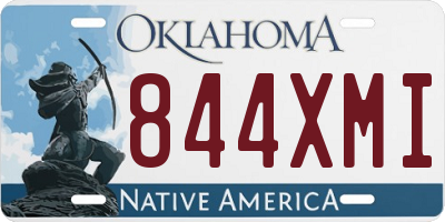 OK license plate 844XMI