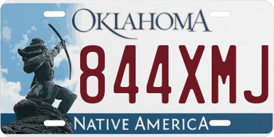 OK license plate 844XMJ