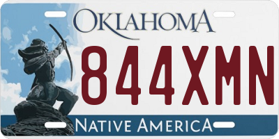 OK license plate 844XMN