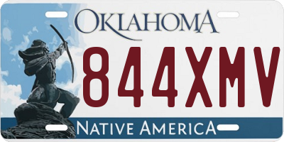 OK license plate 844XMV