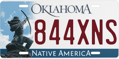 OK license plate 844XNS