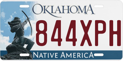 OK license plate 844XPH