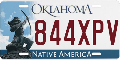 OK license plate 844XPV