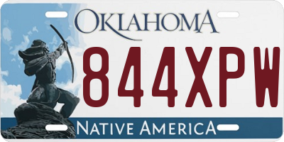 OK license plate 844XPW