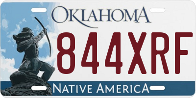 OK license plate 844XRF
