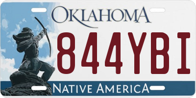 OK license plate 844YBI