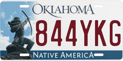 OK license plate 844YKG