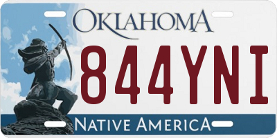 OK license plate 844YNI