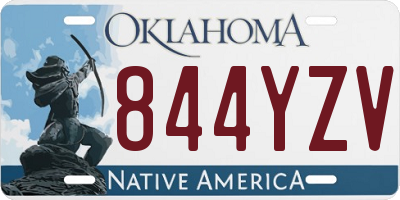 OK license plate 844YZV